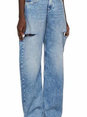 Maison Margiela High-Waisted Cut-Out Detailed Jeans